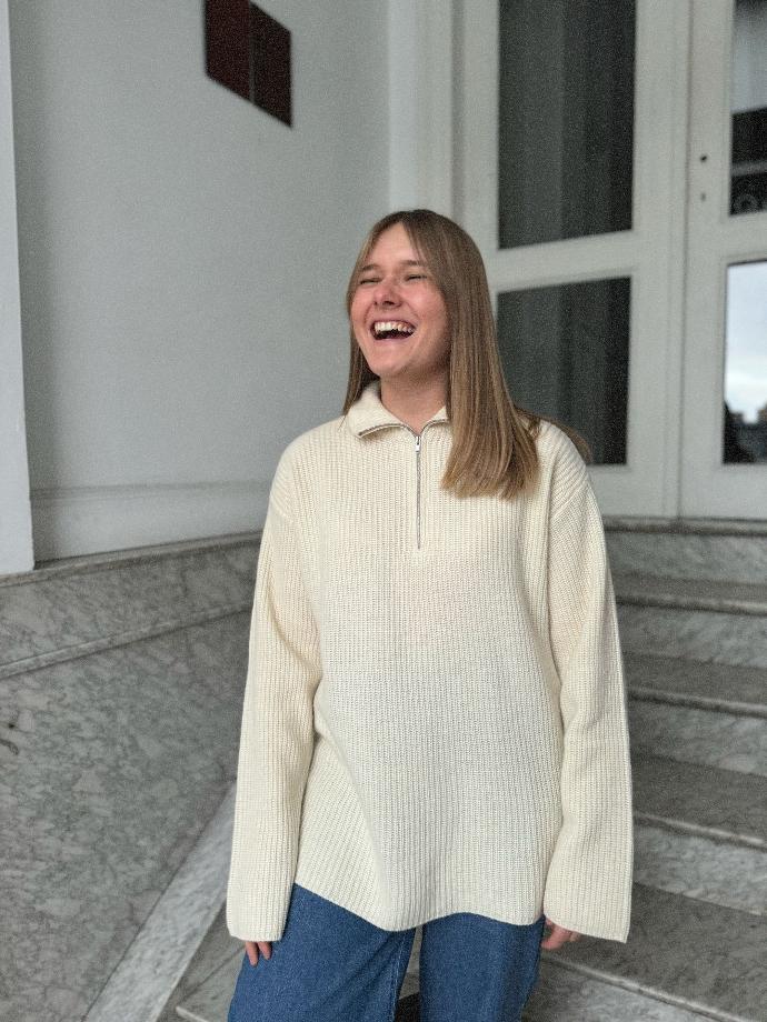 PULL EN LAINE CHARLOTTES - BLANC CRÈME